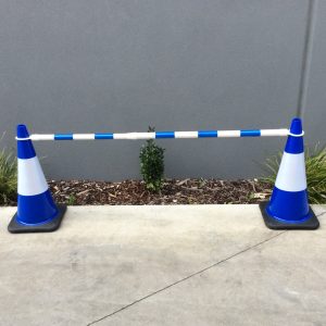 Blue White Retractable Cone Bar
