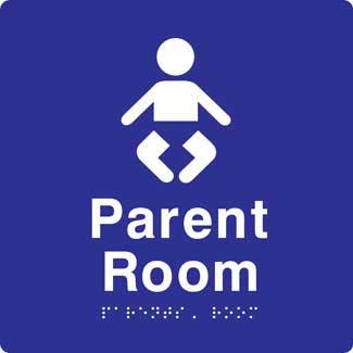 Parent Room Braille Sign - Blue