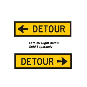 Signage Detour with Arrow