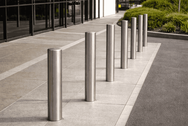 Civil Products WA Stainless Steel Bollard Sleeves / Stainless Steel Bollard Covers