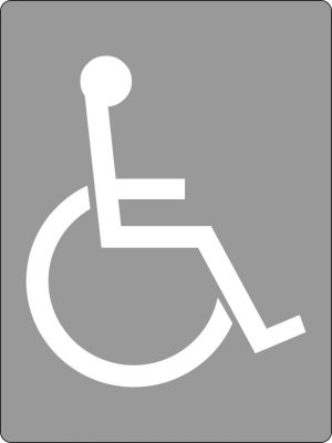 Disabled Symbol Stencils Signs