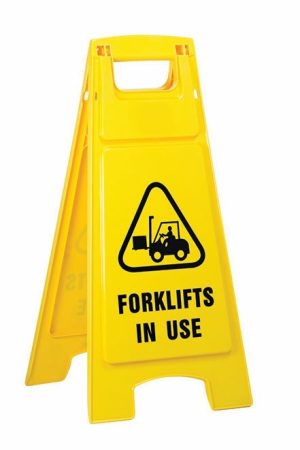 Forklifts in Use – Plastic A-Frame