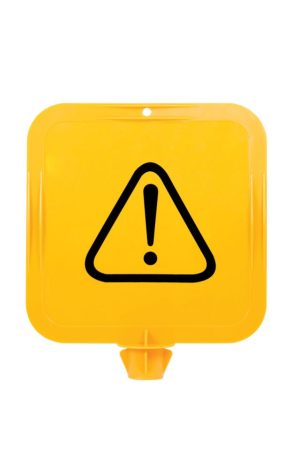 Lock-in Sign Frame Warning Triangle & Exclamation Mark