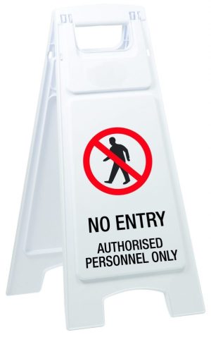 No Entry Authorised Personnel Only – Plastic A-Frame
