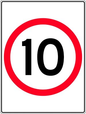 10km Speed Limit Sign