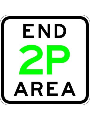 End 2P Area Sign