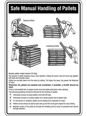 Safe Manual Handling of Pallets Sign