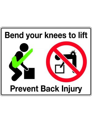 Bend your Knees to Lift Prevent Back Injury