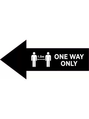 Black Left Arrow â€“ One Way Only Covid-19