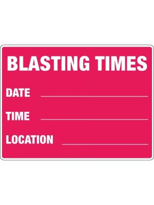 Blasting Times Sign – Date, Time & Location | Civil Products WA