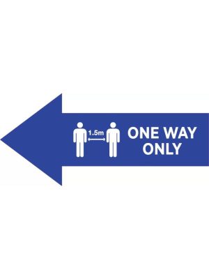 Blue Left Arrow â€“ One Way Only Covid-19