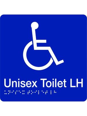 Braille – Accessible Toilet (Left Hand)