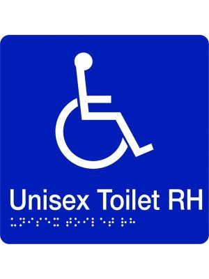 Braille – Accessible Toilet (Right Hand)
