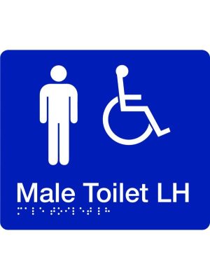 Braille – Male Accessible Toilet (Left Hand)
