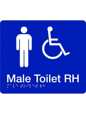 Braille – Male Accessible Toilet (Right Hand)