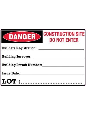 Builders Registration Sign