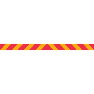 Candy Stripes Vehicle Sign Red Yellow Reflective Panel | Civil Products WA