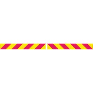 Vehicle Sign – Candy Stripes Red Yellow Reflective Panels