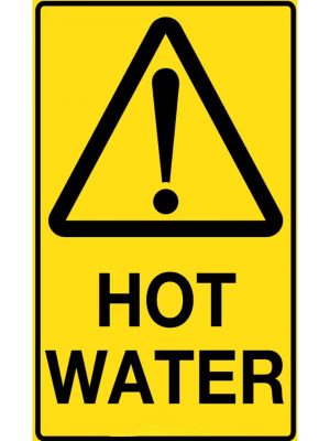 Caution Hot Water Sign