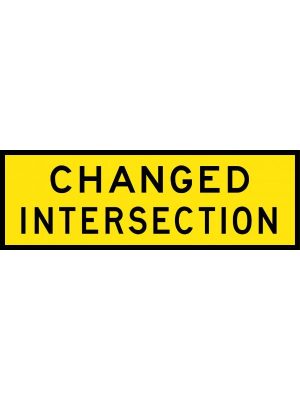 Changed Intersection Sign | Civil Products WA