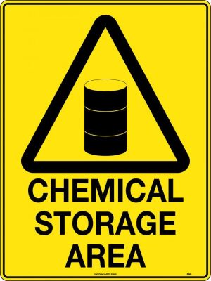 Caution Chemical Storage Area Sign