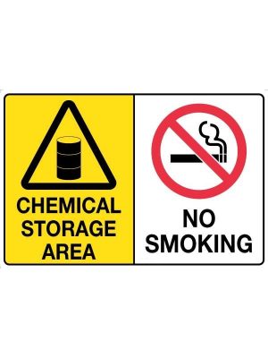 Chemical Storage No Smoking Sign