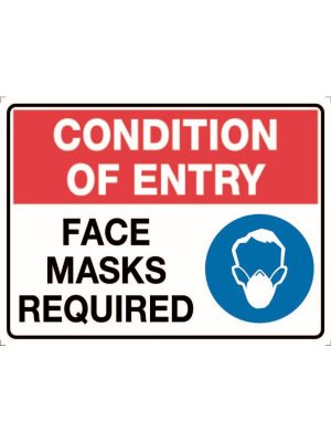 Condition of Entry, Face Masks Required Covid-19