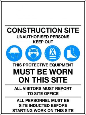 Construction Site Safety Requirements Customer Logo Sign