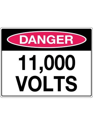 Danger 11,000 Volts Sign | Civil Products WA