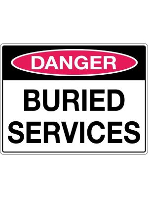 Danger Buried Services Sign | Mining Underground Hazard Sign | Civil Products WA