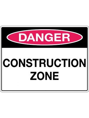 Danger Construction Zone Sign