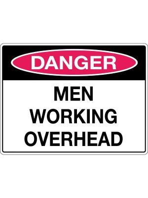 Danger Men Working Overhead Sign
