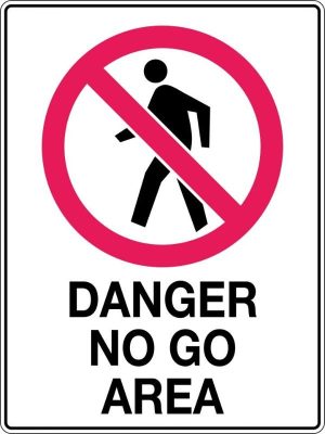 Prohibition Sign – Danger No Go Area