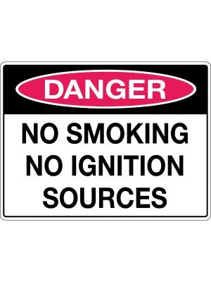 Danger No Smoking No Ignition Sources Sign