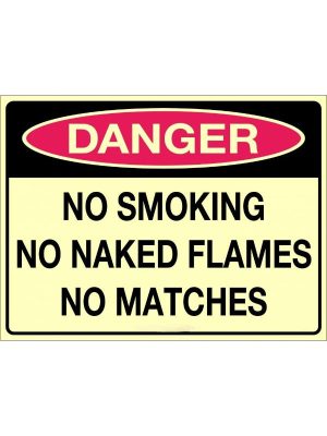 Danger No Smoking No Naked Flames No Matches Sign | Civil Products WA