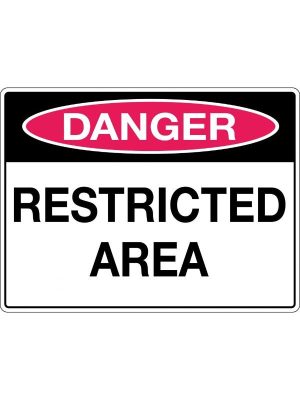 Danger Restricted Area Sign | Civil Products WA