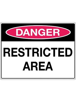 Danger Restricted Area Sign