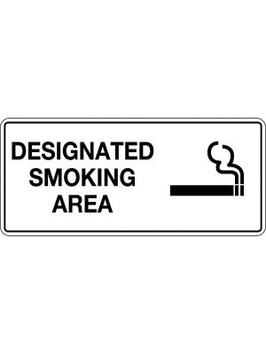 Prohibition Sign – Designated Smoking Area