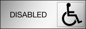 Disabled (With Picto) Engraved Traffolite