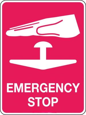 Emergency Stop Sign (with Pictogram) | Civil Products WA