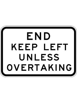 End Keep Left Unless Overtaking
