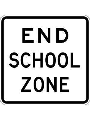 End School Zone Sign