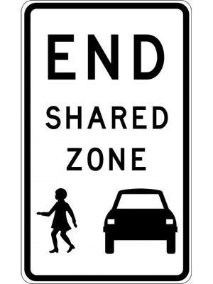 End Shared Zone Sign