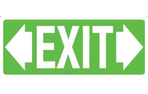 Exit with double arrows Sign