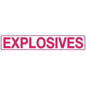 Explosives Sign