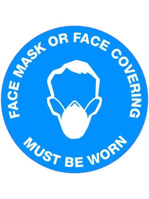 Face Mask or Face Covering Must be Worn – Floor Graphics Covid-19