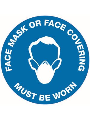 Face Mask or Face Covering Must be Worn â€“ Floor Graphics Covid-19