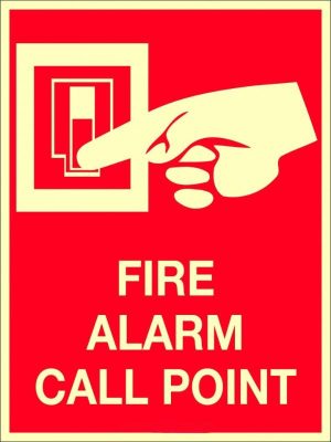 Fire Alarm Call Point Sign with Pictogram | Mining Safety Sign | Civil Products WA