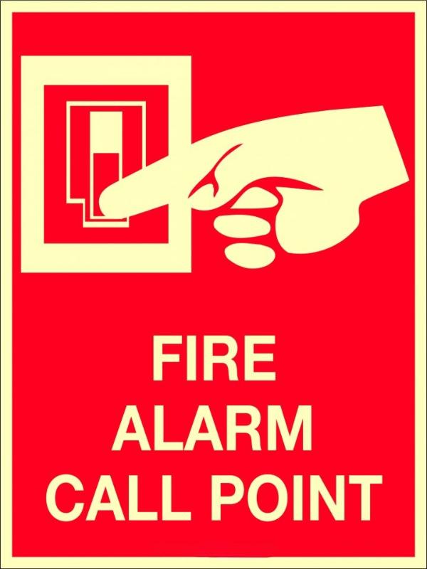 Fire Alarm Call Point Sign with Pictogram | Mining Safety Sign | Civil Products WA