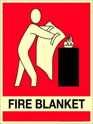 Fire Blanket Sign with Pictogram | Mining Safety Sign | Civil Products WA